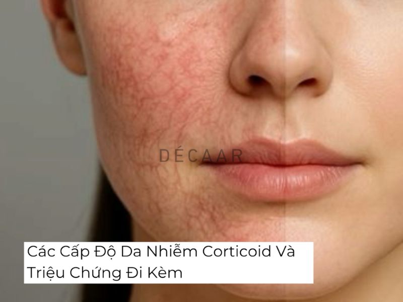 các cấp độ da nhiễm corticoid